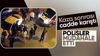 Erenler de kaza sonrası kavga çıktı