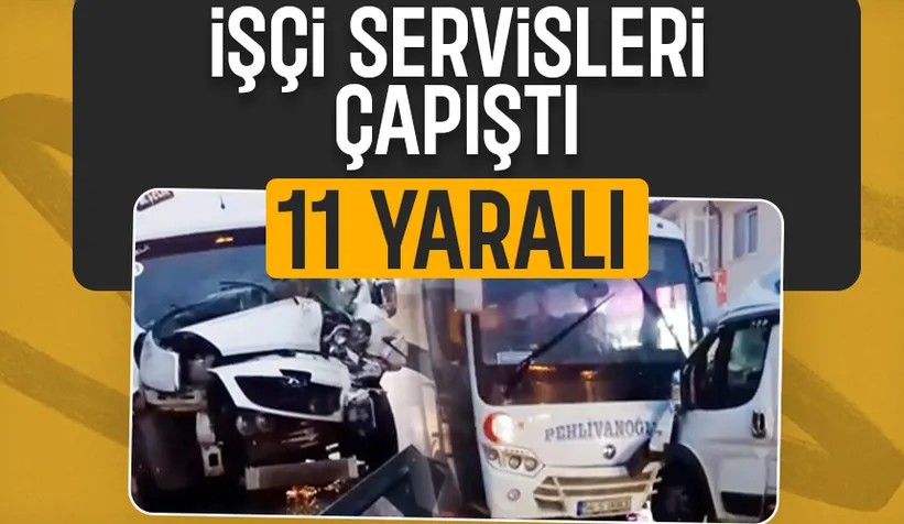 Erenler’de işçi servisleri kafa kafaya çarpıştı: 11 yaralı