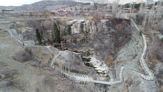  Erzurum'daki Tortum Şelalesi, tadilat nedeniyle kurudu