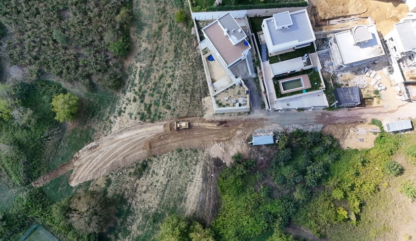 Esentepe'de yol çalışması