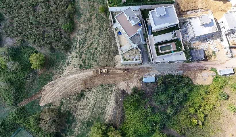 Esentepe'de yol çalışması