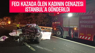 Eşi ile birlikte kaza yapmışlardı; Cenazesi istanbul'a gönderildi