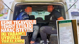 Eşine tecavüzle tehdit edip haraç istediler