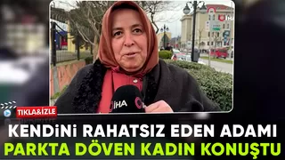  Eşini yeni kaybeden kadın, kendisini rahatsız eden adamı böyle dövdü