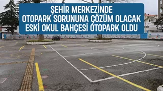 Eski Atatürk İlkokulu’nun bahçesi otopark oldu
