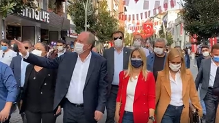 Eski CHP Milletvekili Muharrem İnce, Sakarya'da esnaf ziyareti gerçekleştirdi.