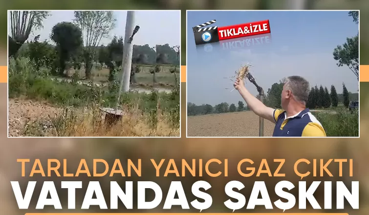 Eskibedil'de tarladan gaz çıktı