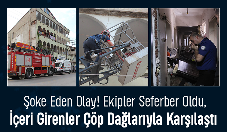 Esrarengız olay; Kayıp kadın ihbarına giden ekipler çöp evle karşılaştı