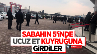 Et ve Süt Kurumu mağazasında ucuz et kuyruğu