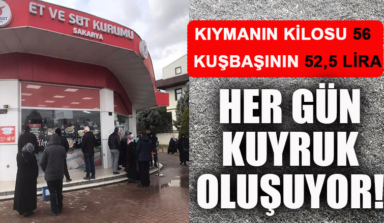 Et ve Süt Kurumu mağazasında ucuz et kuyruğu