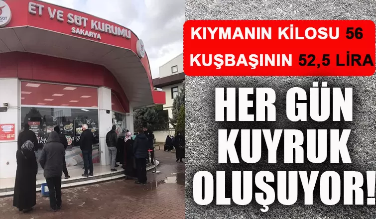 Et ve Süt Kurumu mağazasında ucuz et kuyruğu