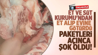 Et ve Süt Kurumu'ndan aldığı koyun güveçleri görünce şok oldu!