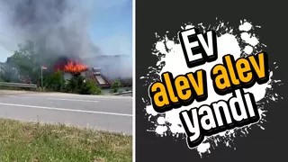 Ev alevlere teslim oldu