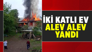 Ev alevlere teslim oldu