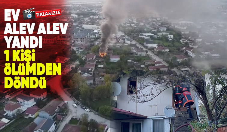Ev alevlere teslim oldu