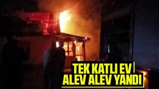 Ev alevlere teslim oldu
