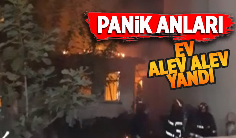 Ev alevlere teslim oldu