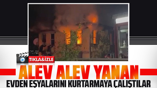 Ev alevlere teslim oldu