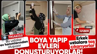 Ev hanımları bir araya geldi dekorasyon işi yapıyorlar