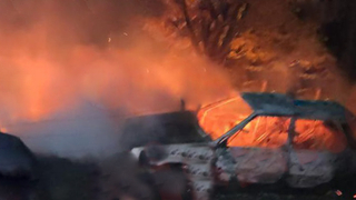 Ev ve otomobil küle döndü