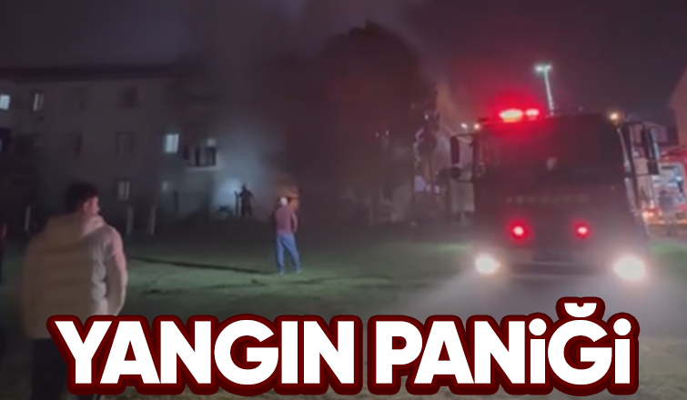 Ev yangını mahalleyi sokağa döktü