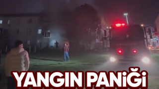 Ev yangını mahalleyi sokağa döktü