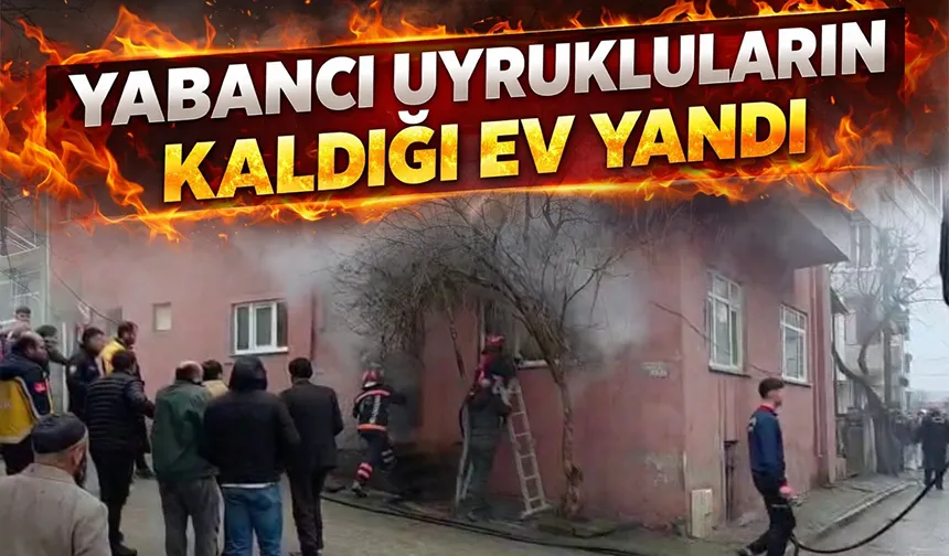 Evde yangın paniği