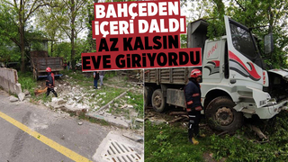 Eve metreler kala durdu