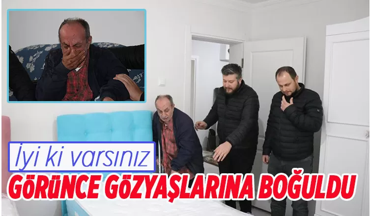 Evi yenilendi gözyaşlarına hakim olamadı