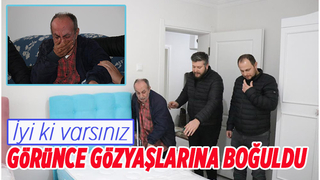 Evi yenilendi gözyaşlarına hakim olamadı