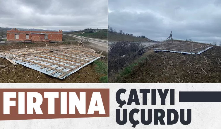 Evin çatısı uçtu