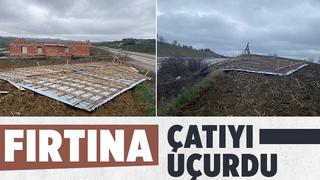 Evin çatısı uçtu