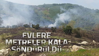 Evlere metreler kala söndürüldü