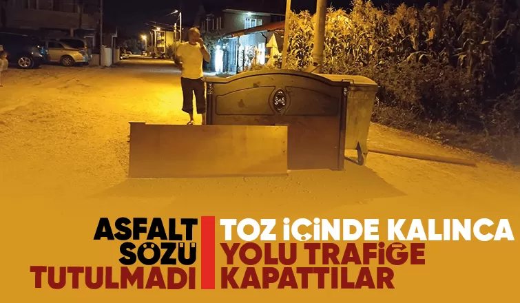 Evleri toz oluyor diye yolu trafiğe kapattılar