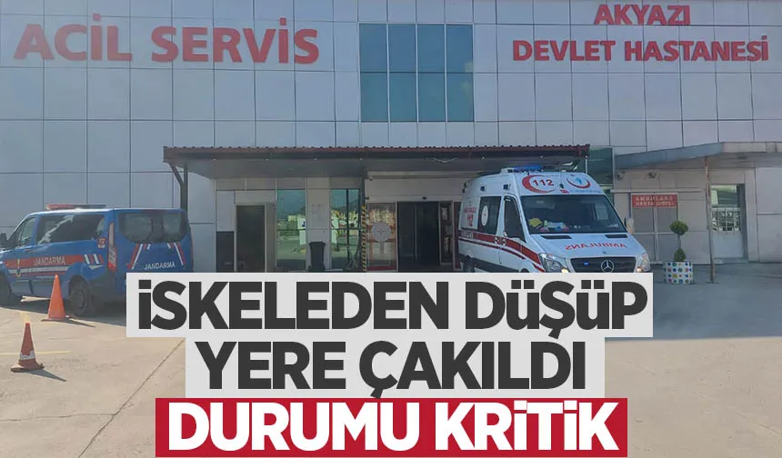 Fabrika inşaatında feci olay; Zemine çakıldı