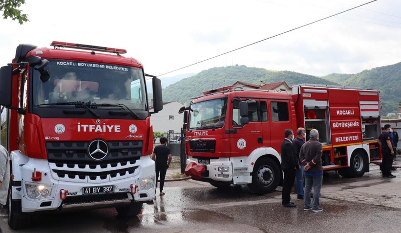 Fabrikada gaz kaçağından çıkan yangın korkuttu