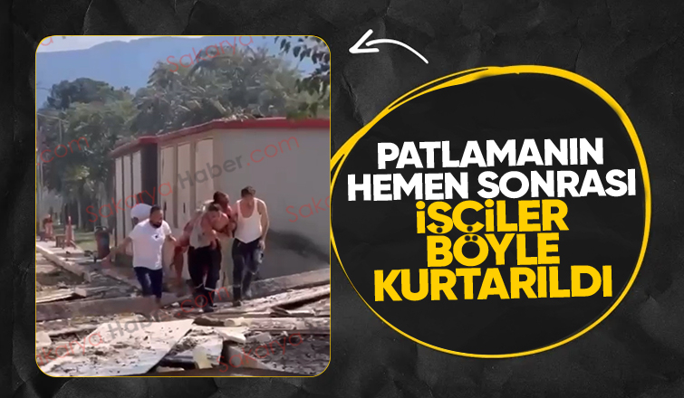 Fabrikada patlamada yaralanan işçiler böyle kurtarıldı