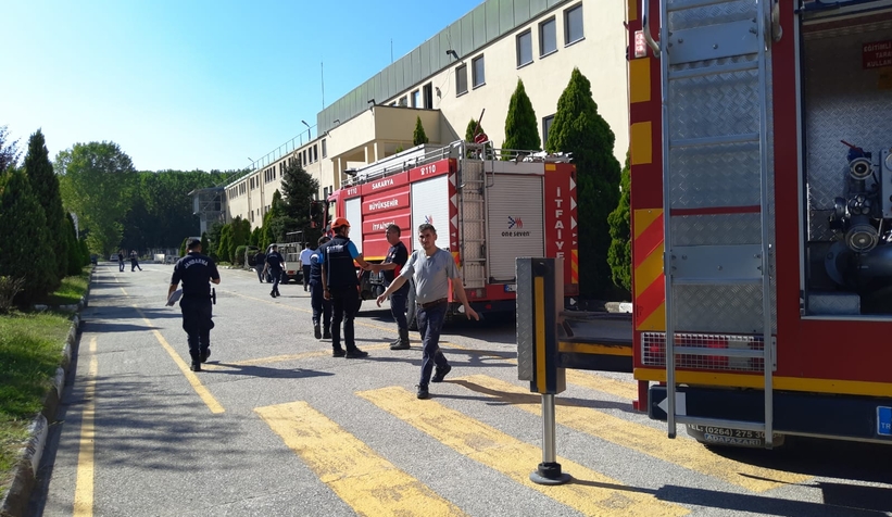 Fabrikada yangın paniği