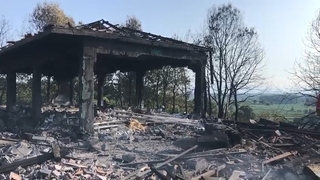 Fabrikadan geriye beton bloklar kaldı
