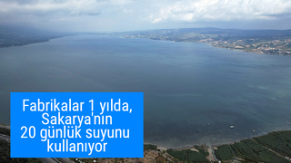 Fabrikaların Sapanca Gölü'nden kullandığı su şehrin 20 günlük su tüketime eşit