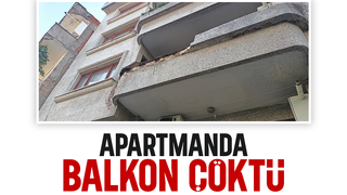 Faciadan dönüldü; Apartman dairesinin balkonu çöktü