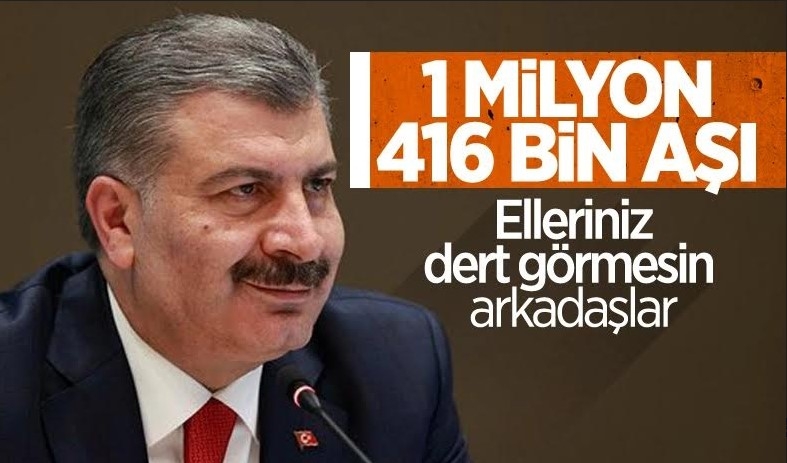 Fahrettin Koca günlük yapılan doz miktarını paylaştı