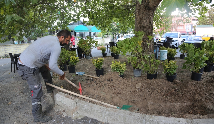 Fatih Camii bahçesine renkli dokunuş