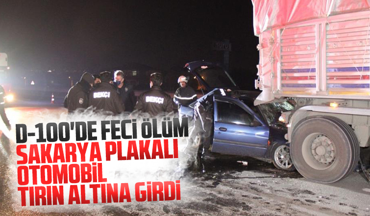 Feci kaza; Sakarya plakalı aracın sürücüsü öldü