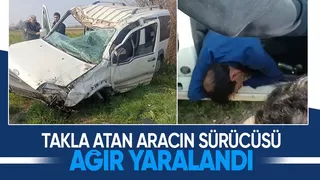 Feci kaza: Sürücü ağır yaralı