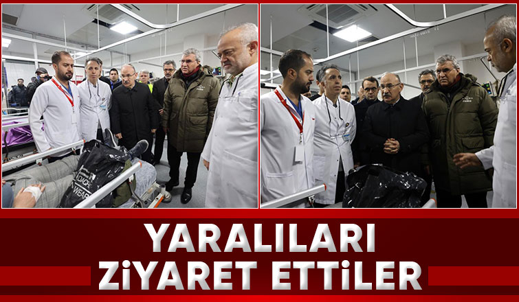 Feci kazada hastaneye kaldırılan yaralıları ziyaret ettiler