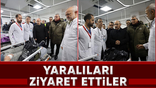 Feci kazada hastaneye kaldırılan yaralıları ziyaret ettiler