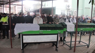 Feci kazada hayatını kaybeden çift, toprağa verildi