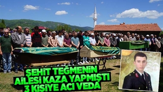 Feci kazada ölen şehit yakınları son yolculuğuna uğurlandı