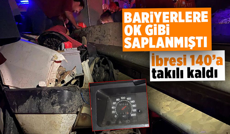 Feci kazada otomobilin hız kadranı 140'da takılı kaldı